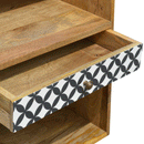 District Pattern 1 Drawer Bedside Table by Lavishway | Bedside Tables-60240