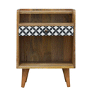 District Pattern 1 Drawer Bedside Table by Lavishway | Bedside Tables-60237