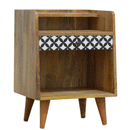 District Pattern 1 Drawer Bedside Table by Lavishway | Bedside Tables-60236