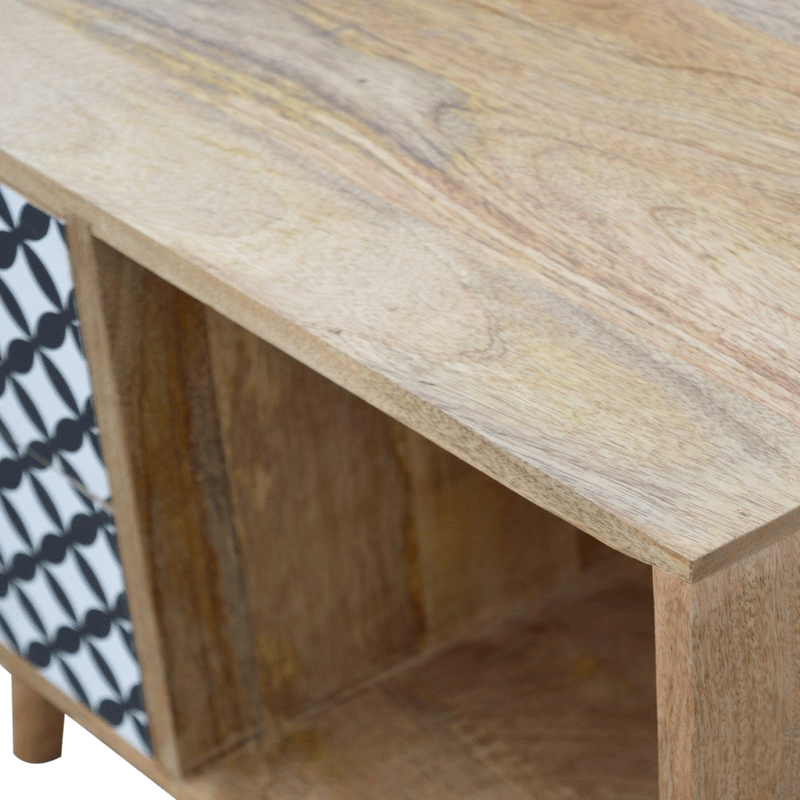 District Pattern 2 Drawers Mini Cabinet by Lavishway | Hallway Cabinets-60235