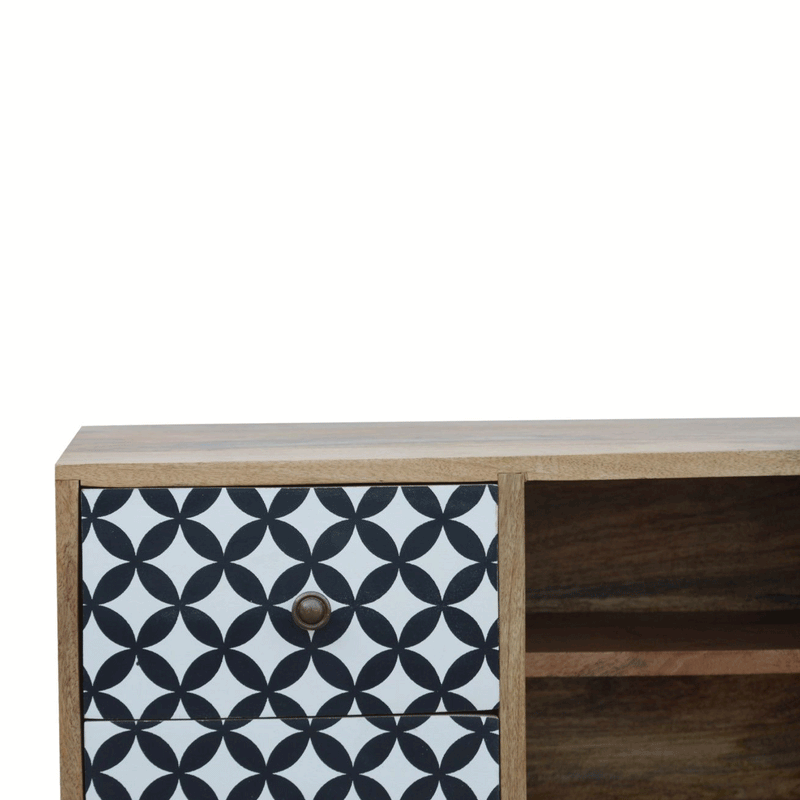 District Pattern 2 Drawers Mini Cabinet by Lavishway | Hallway Cabinets-60234