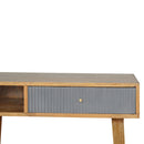 Divine Line Grey Painted 1 Drawer Desk by Lavishway | Reclaimed Wood Desks-59015