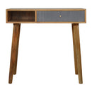 Divine Line Grey Painted 1 Drawer Desk by Lavishway | Reclaimed Wood Desks-59013