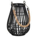 Domed Rope Detail Rattan Lantern by Lavishway | Candle Holders-51358