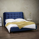 Sloane High Headboard Velvet Bed by Lavishway | Velvet Bed-28387