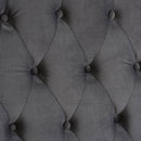 Roberta Velvet Grey Double Bed by Lavishway | Velvet Bed-23349