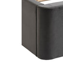 Roberta Velvet Grey Double Bed by Lavishway | Velvet Bed-23348