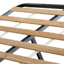 Roberta Velvet Grey Double Bed by Lavishway | Velvet Bed-23350