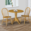 Dundee Wooden Round Top Small Dining Table by Lavishway | Dining Tables-20359