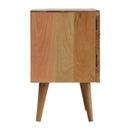 Earlwood Solid Wood 2 Drawers Bedside Cabinet by Lavishway | Bedside Tables-59070