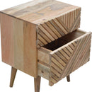 Earlwood Solid Wood 2 Drawers Bedside Cabinet by Lavishway | Bedside Tables-59066