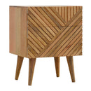 Earlwood Solid Wood 2 Drawers Bedside Cabinet by Lavishway | Bedside Tables-59064