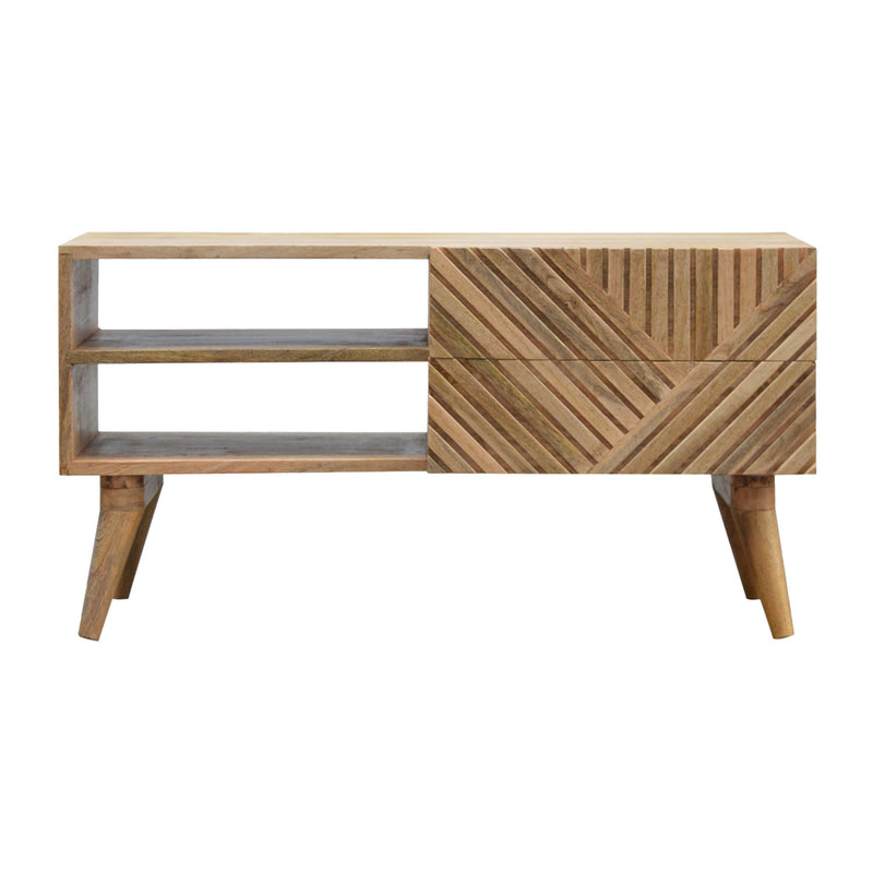 Earlwood Solid Wood 2 Drawers Media Unit by Lavishway | TV Units Cabinets-59035