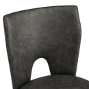 Ella Grey Faux Leather Dining Chair Set of 2 by Lavishway | Dining Chairs-25663