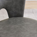 Ella Grey Faux Leather Dining Chair Set of 2 by Lavishway | Dining Chairs-25660