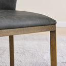 Ella Grey Faux Leather Dining Chair Set of 2 by Lavishway | Dining Chairs-25661