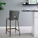 Ella Grey Linen Fabric Barstool by Lavishway | Bar Stools-25716