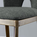 Ella Grey Linen Fabric Barstool by Lavishway | Bar Stools-25722