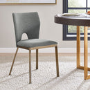 Ella Grey Linen Fabric Dining Chair Set of 2 by Lavishway | Dining Chairs-25670