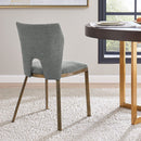 Ella Grey Linen Fabric Dining Chair Set of 2 by Lavishway | Dining Chairs-25671