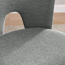 Ella Grey Linen Fabric Dining Chair Set of 2 by Lavishway | Dining Chairs-25675