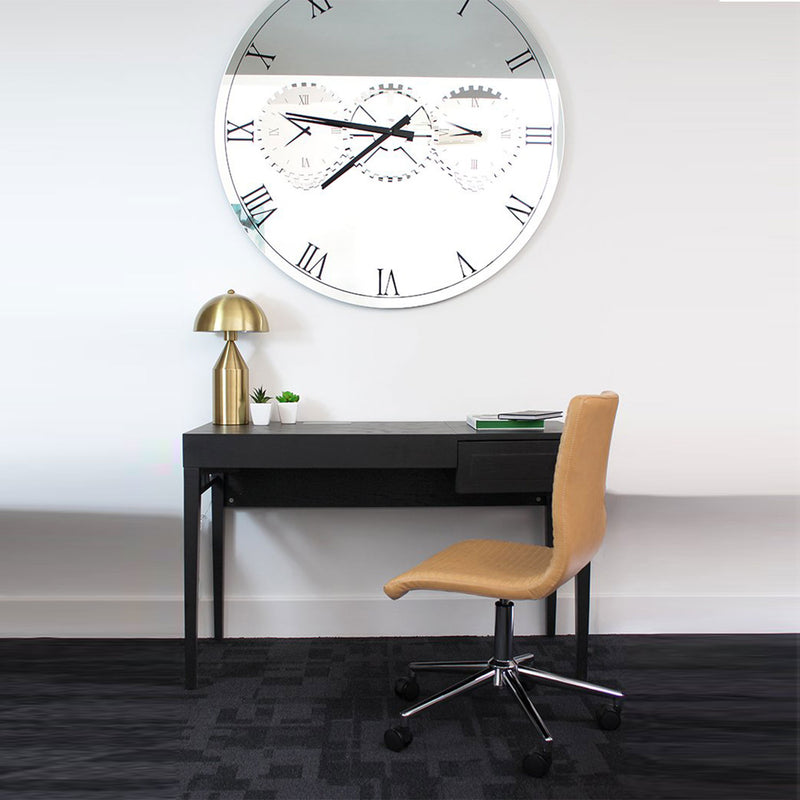 Elsa Black Solid Wood 1 Drawer Desk by Lavishway | Reclaimed Wood Desks-23206