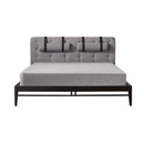 Elsa Grey Fabric King Size Bed by Lavishway | Fabric Beds-23214