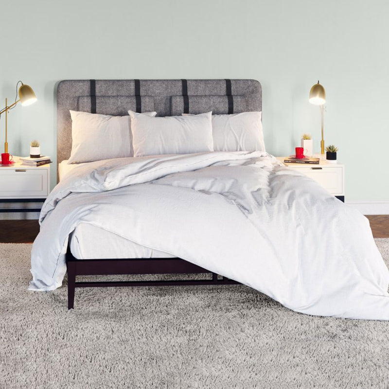 Elsa Grey Fabric King Size Bed by Lavishway | Fabric Beds-23212