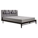 Elsa Grey Fabric King Size Bed by Lavishway | Fabric Beds-23215
