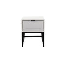 Elsa Neutral Matte 1 Drawer Bedside Table by Lavishway | Bedside Tables-23202