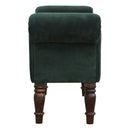 Emerald Green Upholstered Velvet Bench by Lavishway | Benches & Storage Benches-60209