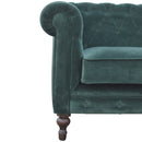 Emerald Green Velvet 2 Seater Sofa by Lavishway | Velvet Sofa-60270