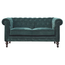 Emerald Green Velvet 2 Seater Sofa by Lavishway | Velvet Sofa-60268