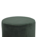 Emerald Green Velvet Footstool With Gold Base by Lavishway | Footstool-60195