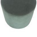 Emerald Green Velvet Footstool With Wood Base by Lavishway | Footstool-60165