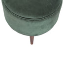 Emerald Green Velvet Footstool by Lavishway | Footstool-60250