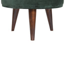 Emerald Green Velvet Footstool by Lavishway | Footstool-60247