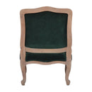 Emerald Green Velvet French Style Chair by Lavishway | Velvet Sofa-60266
