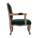 Emerald Green Velvet French Style Chair by Lavishway | Velvet Sofa-60262