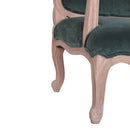 Emerald Green Velvet French Style Chair by Lavishway | Velvet Sofa-60264