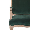 Emerald Green Velvet French Style Chair by Lavishway | Velvet Sofa-60263