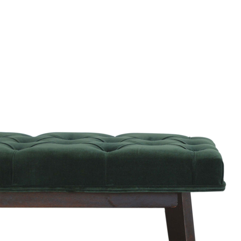 Emerald Green Velvet Hallway Bench by Lavishway | Benches & Storage Benches-60160
