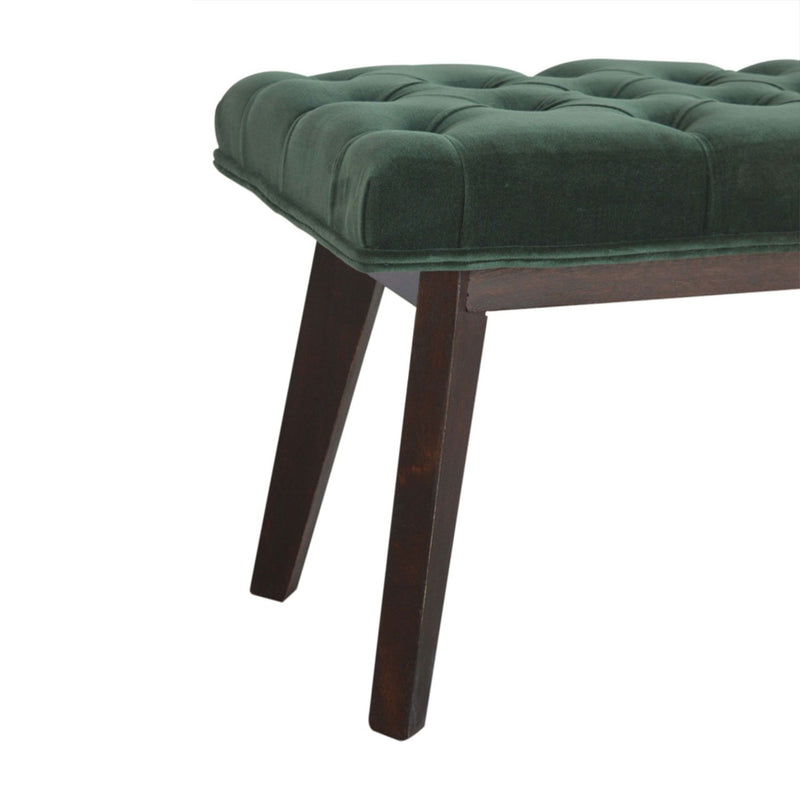 Emerald Green Velvet Hallway Bench by Lavishway | Benches & Storage Benches-60158