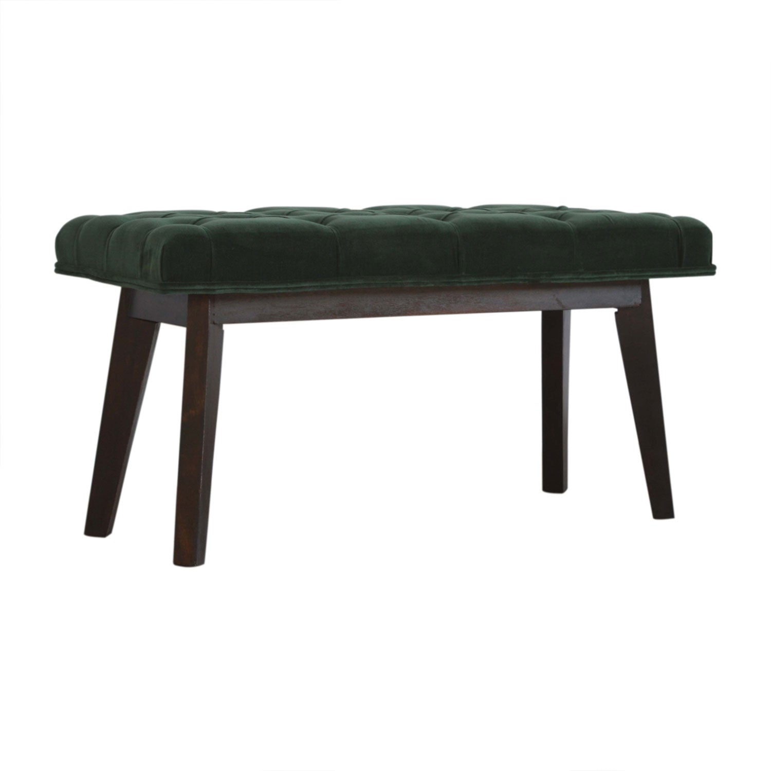 Emerald Green Velvet Hallway Bench Lavishway UK