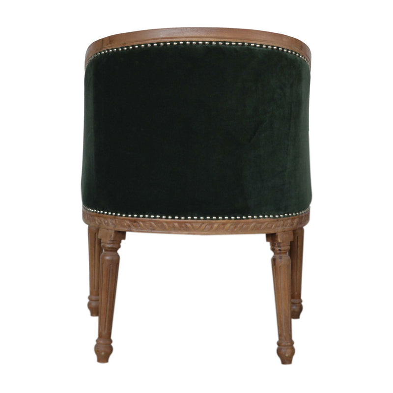 Emerald Green Velvet Occasional Chair by Lavishway | Bedroom Chairs-60149