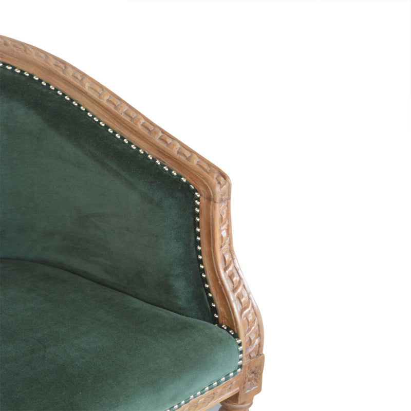 Emerald Green Velvet Occasional Chair by Lavishway | Bedroom Chairs-60152