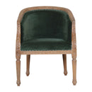 Emerald Green Velvet Occasional Chair by Lavishway | Bedroom Chairs-60148