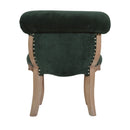 Emerald Green Velvet Studded Occasional Chair by Lavishway | Bedroom Chairs-60223