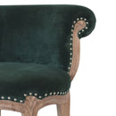Emerald Green Velvet Studded Occasional Chair by Lavishway | Bedroom Chairs-60228