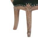Emerald Green Velvet Studded Occasional Chair by Lavishway | Bedroom Chairs-60227